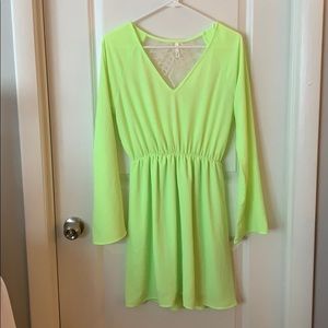 Neon green dress